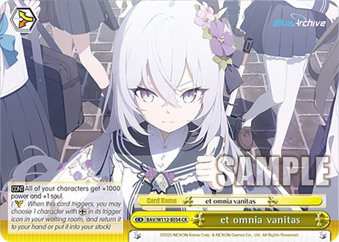 Image for et omnia vanitas (Blue Archive) (BAV/W112-E034 CR) - Weiss Schwarz