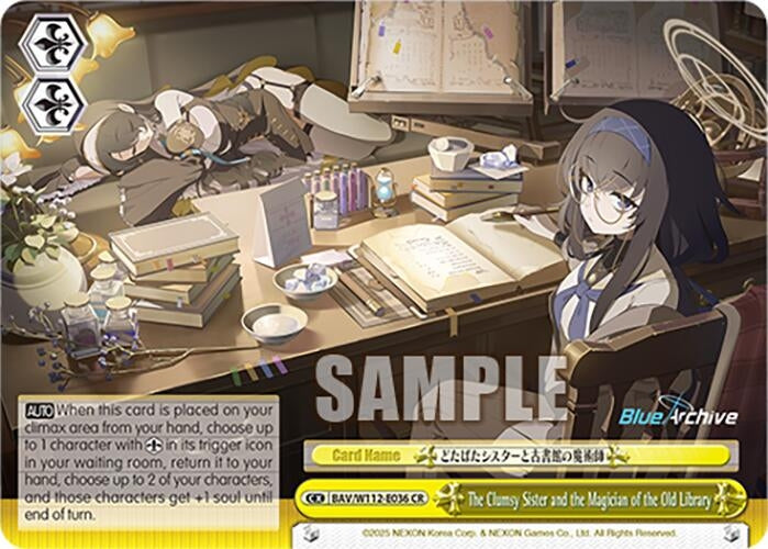 Image for The Clumsy Sister and the Magician of the Old Library (Blue Archive) (BAV/W112-E036 CR) - Weiss Schwarz