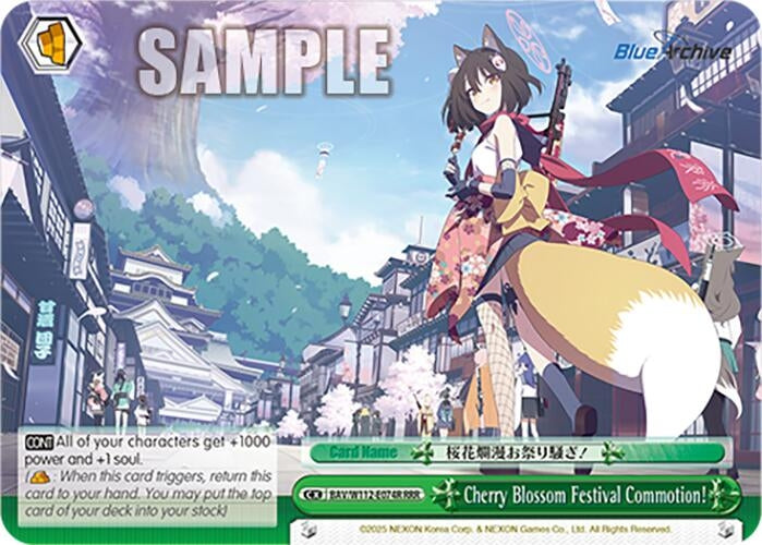 Image for Cherry Blossom Festival Commotion! (RRR) (Blue Archive) (BAV/W112-E074R RRR) - Weiss Schwarz