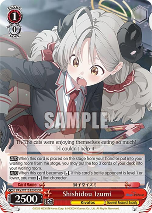 Image for Shishidou Izumi (SR) (Blue Archive) (BAV/W112-E096S SR) - Weiss Schwarz