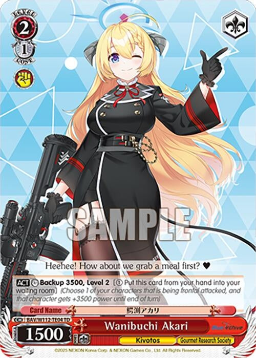 Image for Wanibuchi Akari (Blue Archive) (BAV/W112-TE04 TD) - Weiss Schwarz