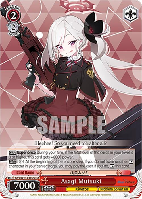 Image for Asagi Mutsuki (Blue Archive) (BAV/W112-TE05 TD) - Weiss Schwarz