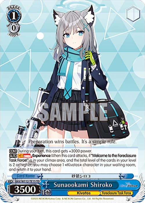 Image for Sunaookami Shiroko (Blue Archive) (BAV/W112-TE15 TD) - Weiss Schwarz