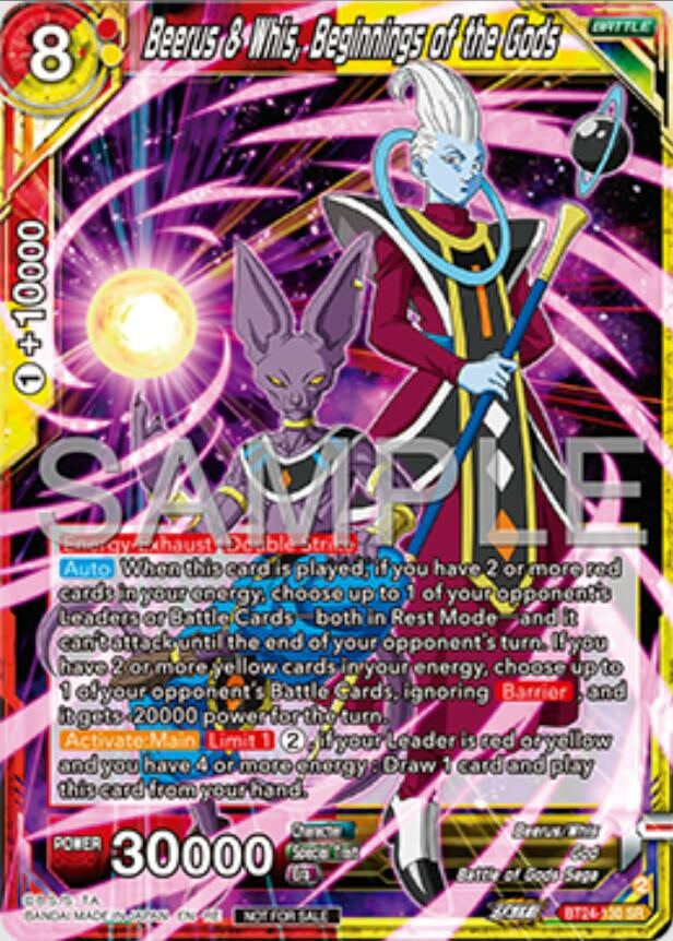 Image for Beerus & Whis, Beginnings of the Gods (Deluxe Pack 2025 Vol.1) (Promotion Cards) (BT24-130) - Dragon Ball Super: Masters