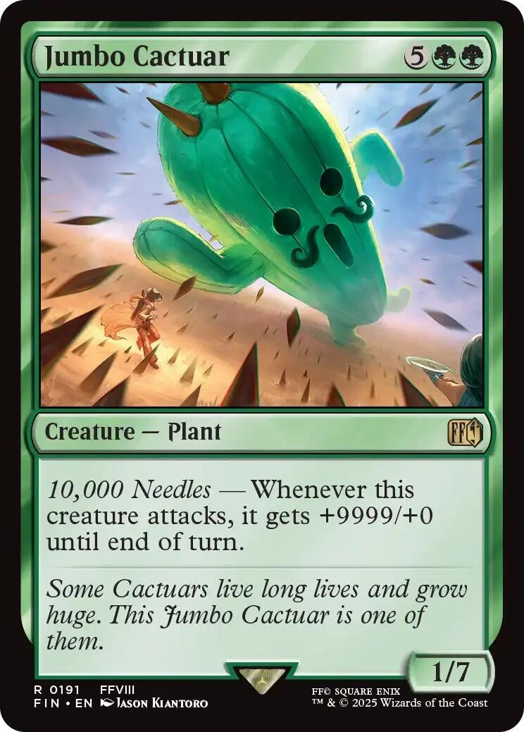 Image for Jumbo Cactuar (Universes Beyond: FINAL FANTASY) (191) - Magic: The Gathering