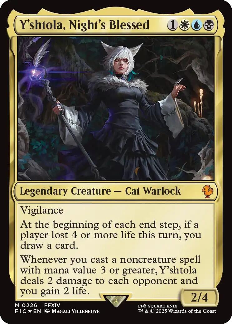 Image for Y'shtola, Night's Blessed (Surge Foil) (Commander: FINAL FANTASY) (226) - Magic: The Gathering
