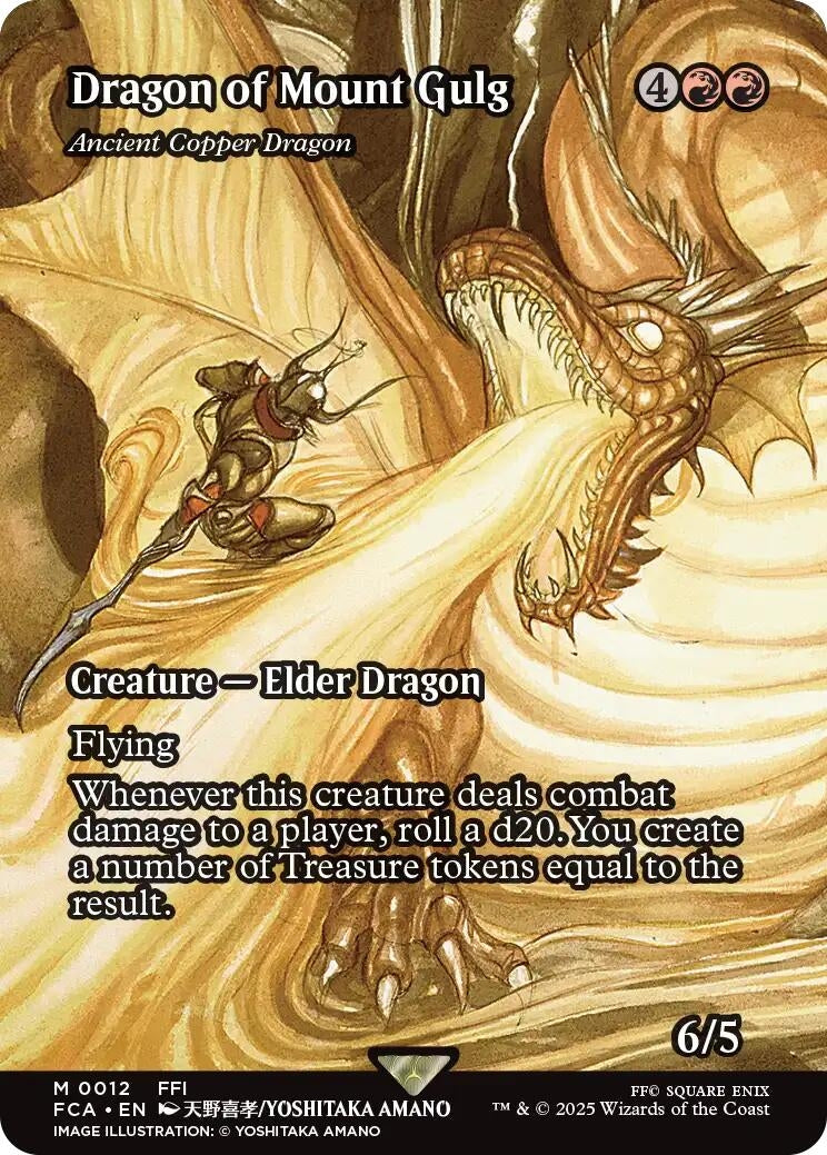 Image for Dragon of Mount Gulg - Ancient Copper Dragon (Showcase) (Universes Beyond: FINAL FANTASY: Through the Ages) (12) - Magic: The Gathering