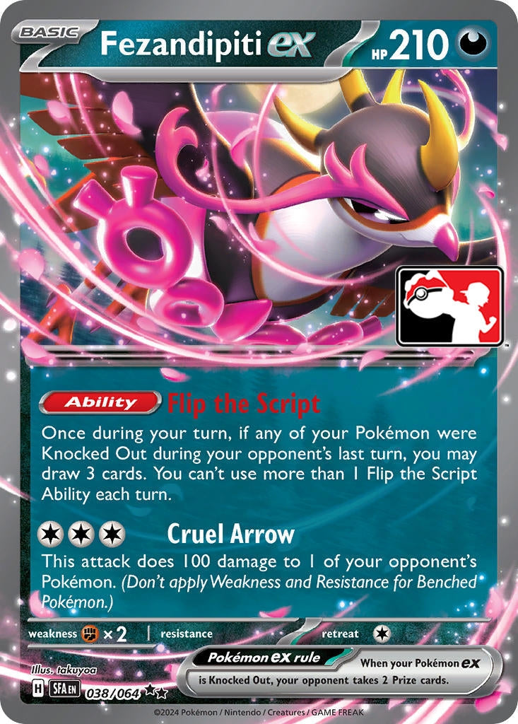 Image for Fezandipiti ex (Prize Pack Series Cards) (038/064) - Pokemon