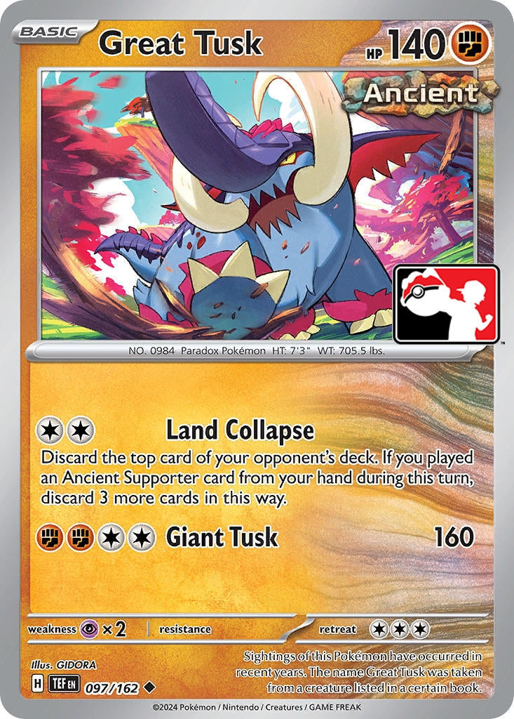 Image for Great Tusk (Prize Pack Series Cards) (097/162) - Pokemon