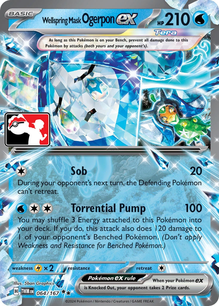 Image for Wellspring Mask Ogerpon ex (Prize Pack Series Cards) (064/167) - Pokemon