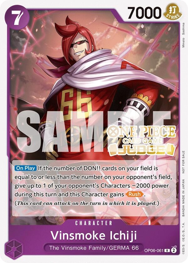 Image for Vinsmoke Ichiji (Judge Pack Vol. 5) (One Piece Promotion Cards) (OP06-061) - One Piece Card Game