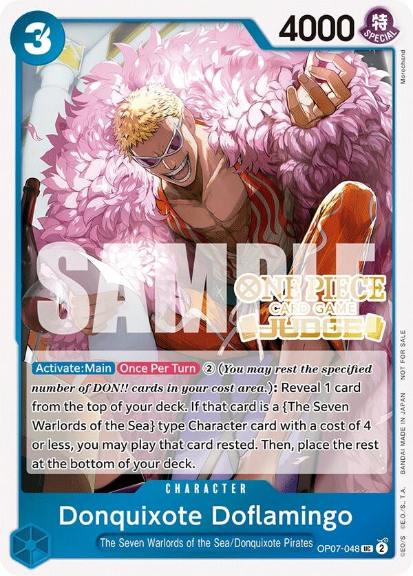 Image for Donquixote Doflamingo (Judge Pack Vol. 5) (One Piece Promotion Cards) (OP07-048) - One Piece Card Game