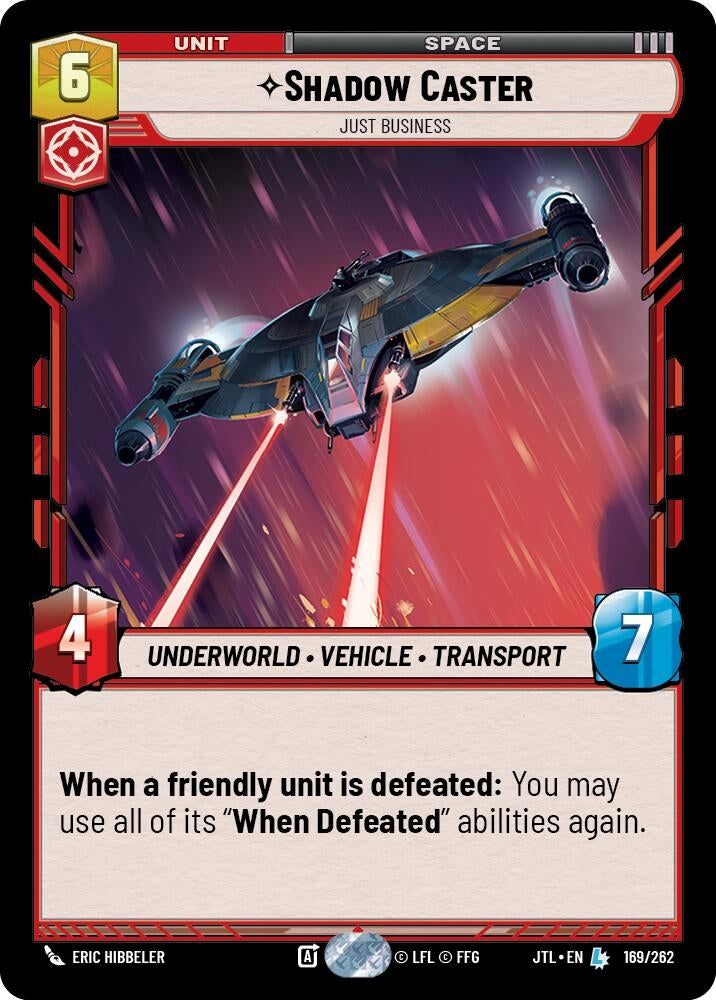 Image for Shadow Caster - Just Business (Jump to Lightspeed) (169/262) - Star Wars: Unlimited