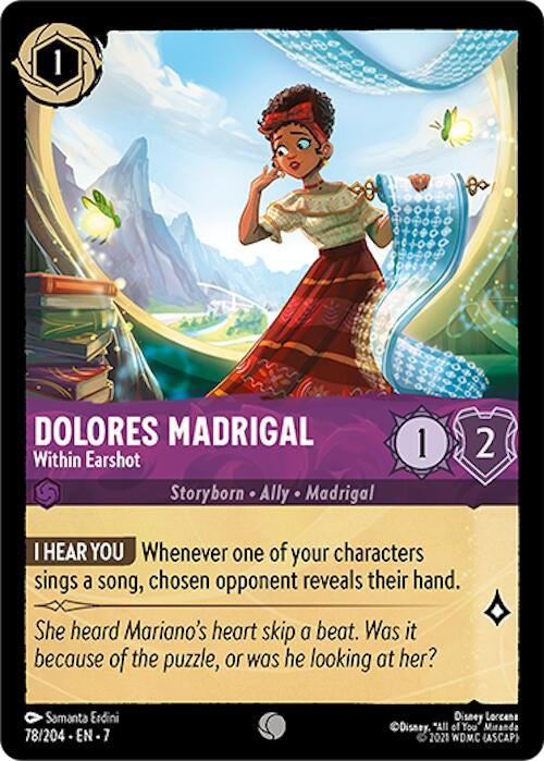Image for Dolores Madrigal - Within Earshot (Archazia's Island) (78/204) - Disney Lorcana