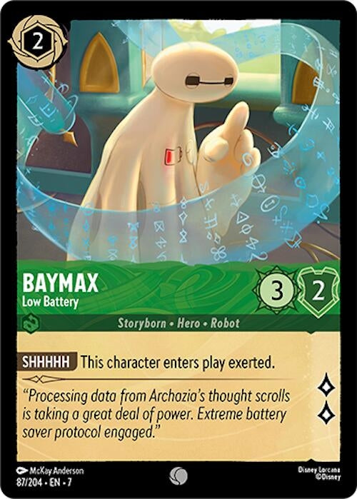 Image for Baymax - Low Battery (Archazia's Island) (87/204) - Disney Lorcana