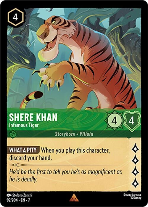 Image for Shere Khan - Infamous Tiger (Archazia's Island) (92/204) - Disney Lorcana
