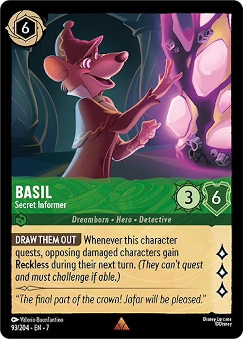 Image for Basil - Secret Informer (Archazia's Island) (93/204) - Disney Lorcana