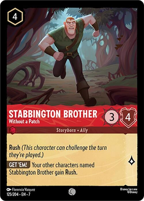 Image for Stabbington Brother - Without a Patch (Archazia's Island) (125/204) - Disney Lorcana