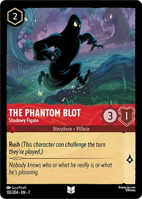 Image for The Phantom Blot - Shadowy Figure (Archazia's Island) (135/204) - Disney Lorcana