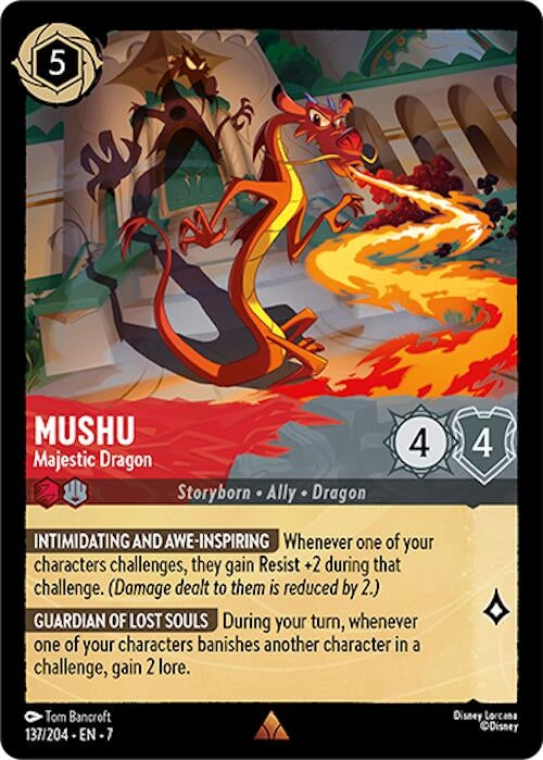 Image for Mushu - Majestic Dragon (Archazia's Island) (137/204) - Disney Lorcana