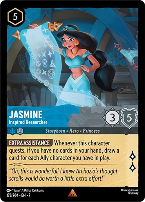 Image for Jasmine - Inspired Researcher (Archazia's Island) (173/204) - Disney Lorcana