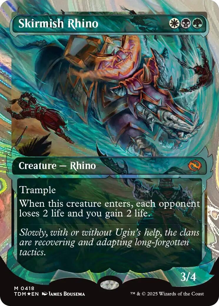 Image for Skirmish Rhino (Showcase) (Halo Foil) (Tarkir: Dragonstorm) (418) - Magic: The Gathering