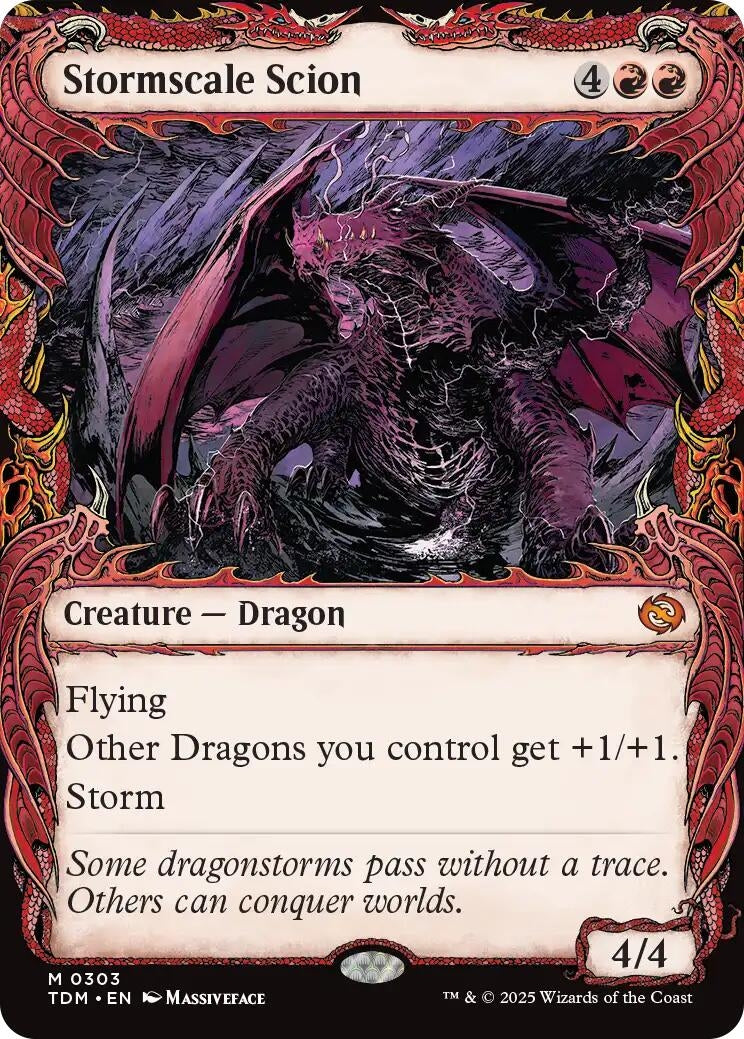 Image for Stormscale Scion (Showcase) (Tarkir: Dragonstorm) (303) - Magic: The Gathering