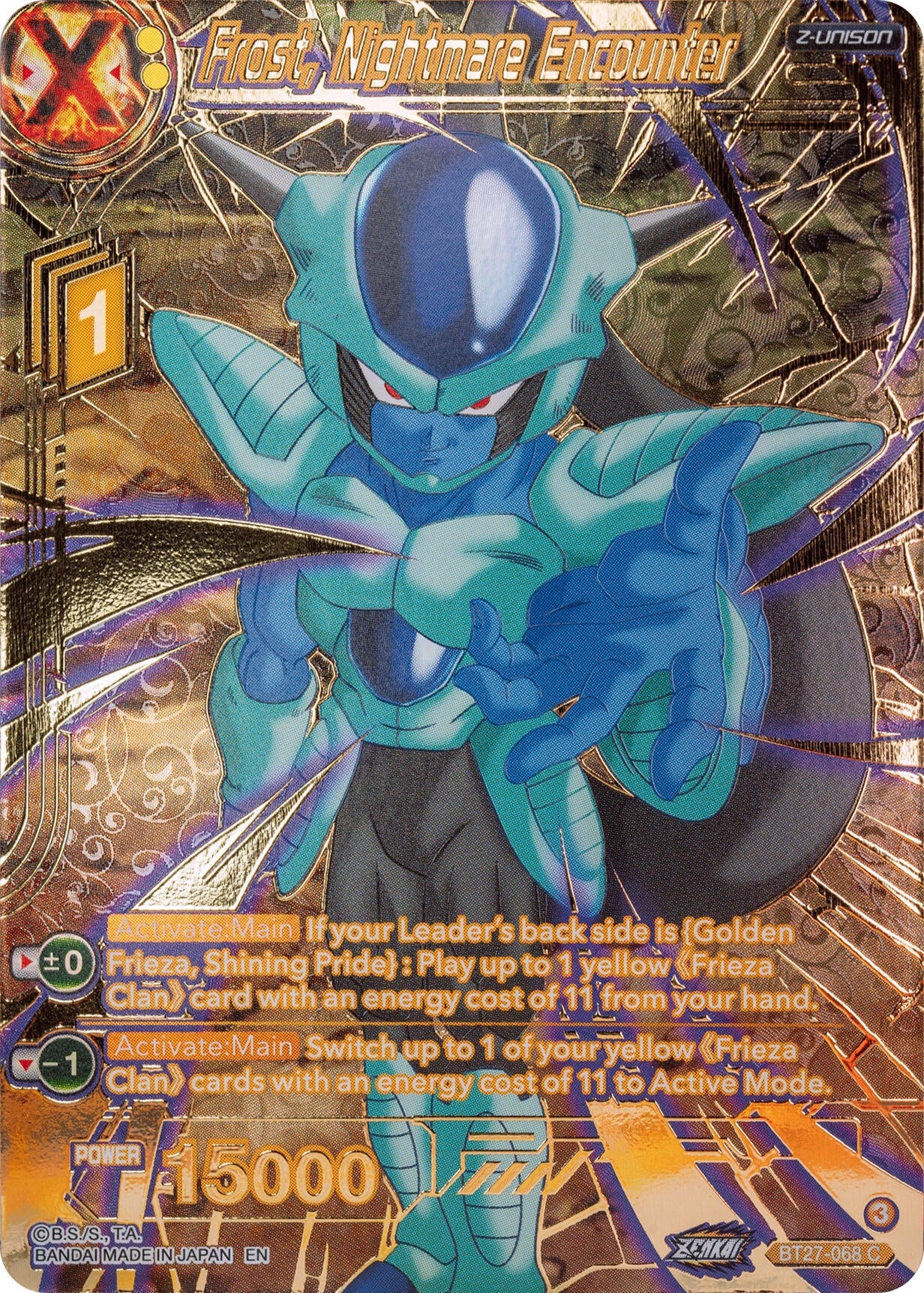 Image for Frost, Nightmare Encounter (Gold-Stamped) (History of Z) (BT27-068) - Dragon Ball Super: Masters