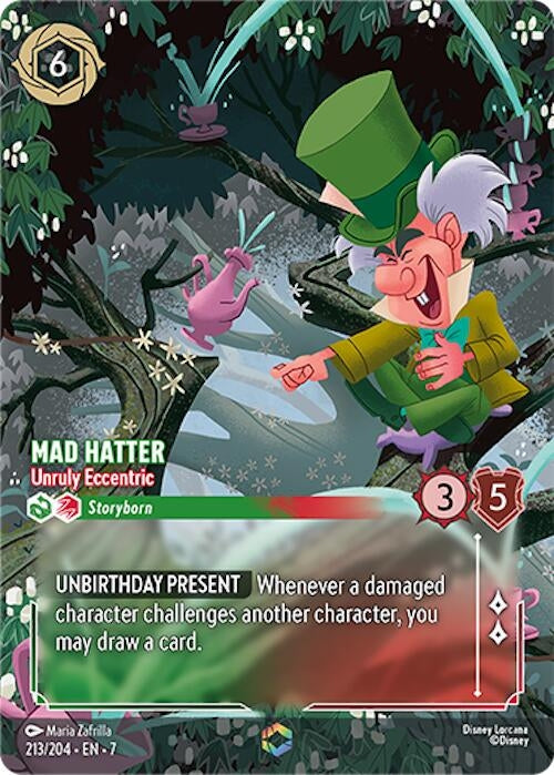 Image for Mad Hatter - Unruly Eccentric (Enchanted) (Archazia's Island) (213/204) - Disney Lorcana