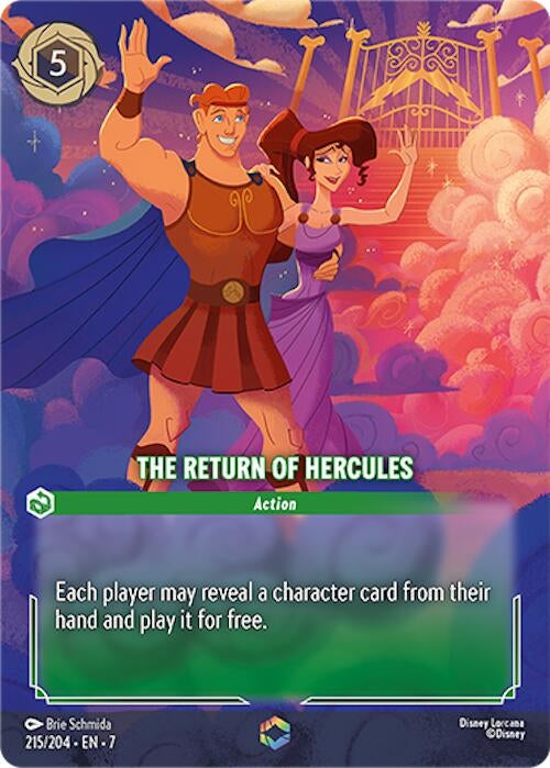 Image for The Return of Hercules (Enchanted) (Archazia's Island) (215/204) - Disney Lorcana