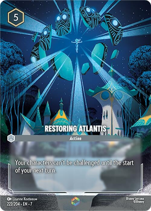 Image for Restoring Atlantis (Enchanted) (Archazia's Island) (222/204) - Disney Lorcana