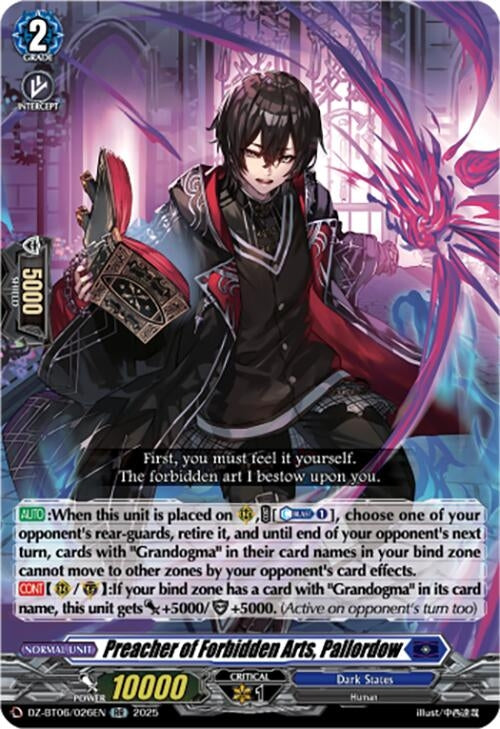 Image for Preacher of Forbidden Arts, Pallordow (DZ-BT06: Generation Dragenesis) (DZ-BT06/026EN) - Cardfight Vanguard