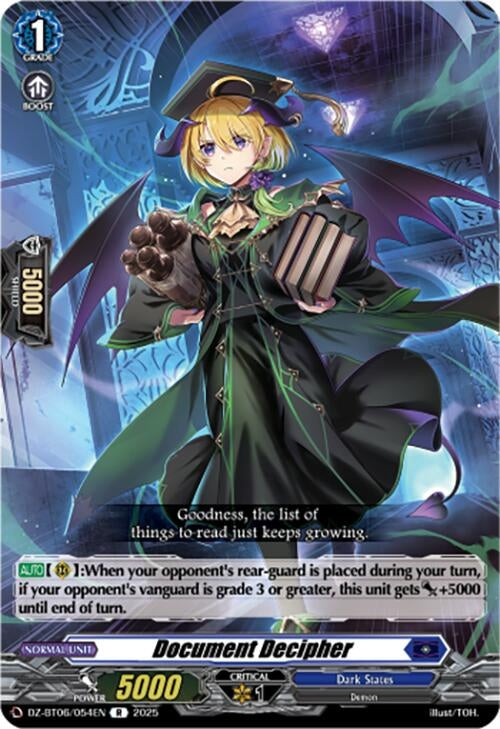 Image for Document Decipher (DZ-BT06: Generation Dragenesis) (DZ-BT06/054EN) - Cardfight Vanguard