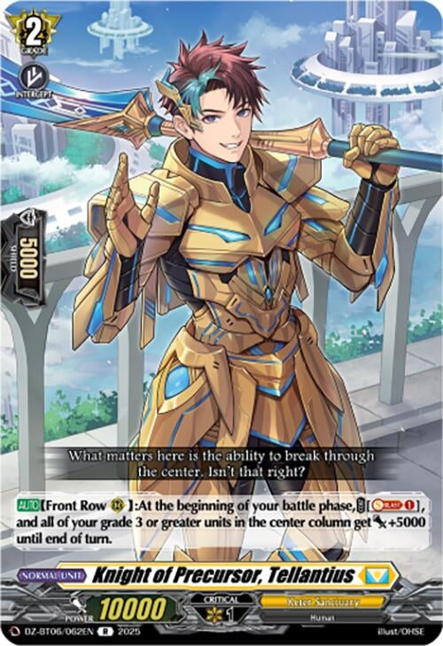 Image for Knight of Precursor, Tellantius (DZ-BT06: Generation Dragenesis) (DZ-BT06/062EN) - Cardfight Vanguard
