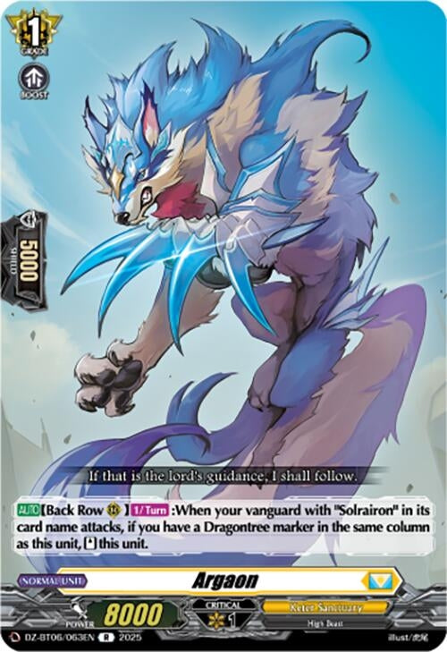 Image for Argaon (DZ-BT06: Generation Dragenesis) (DZ-BT06/063EN) - Cardfight Vanguard