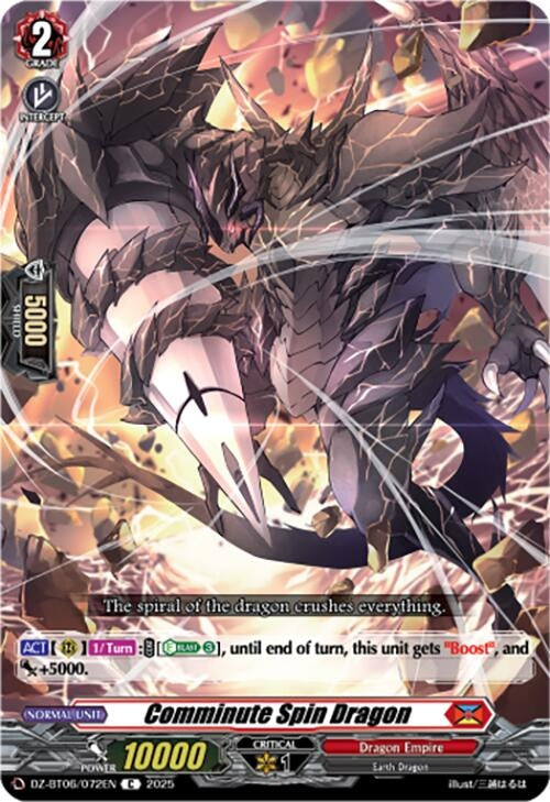 Image for Comminute Spin Dragon (DZ-BT06: Generation Dragenesis) (DZ-BT06/072EN) - Cardfight Vanguard
