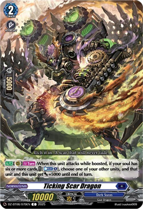 Image for Ticking Scar Dragon (DZ-BT06: Generation Dragenesis) (DZ-BT06/079EN) - Cardfight Vanguard