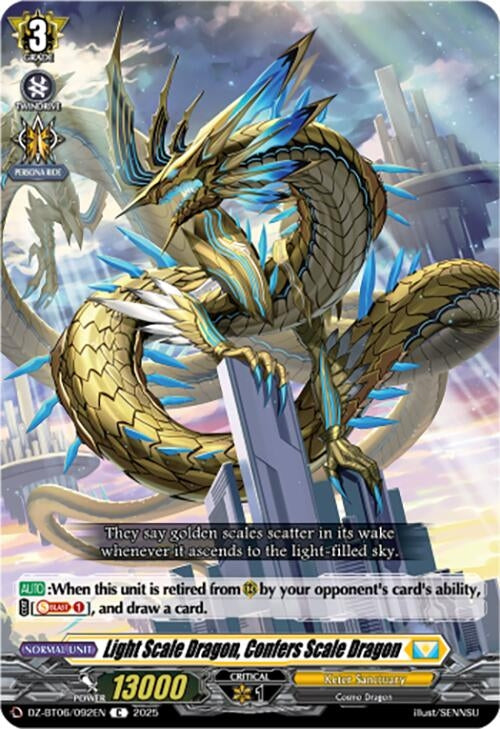 Image for Light Scale Dragon, Confers Scale Dragon (DZ-BT06: Generation Dragenesis) (DZ-BT06/092EN) - Cardfight Vanguard
