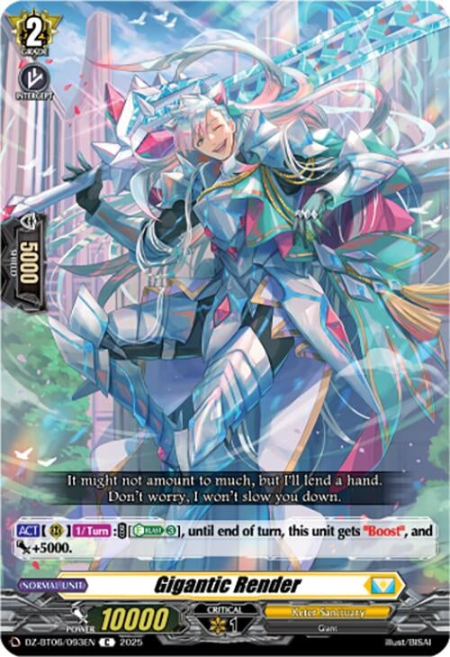 Image for Gigantic Render (DZ-BT06: Generation Dragenesis) (DZ-BT06/093EN) - Cardfight Vanguard