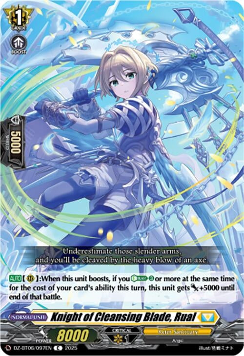 Image for Knight of Cleansing Blade, Rual (DZ-BT06: Generation Dragenesis) (DZ-BT06/097EN) - Cardfight Vanguard