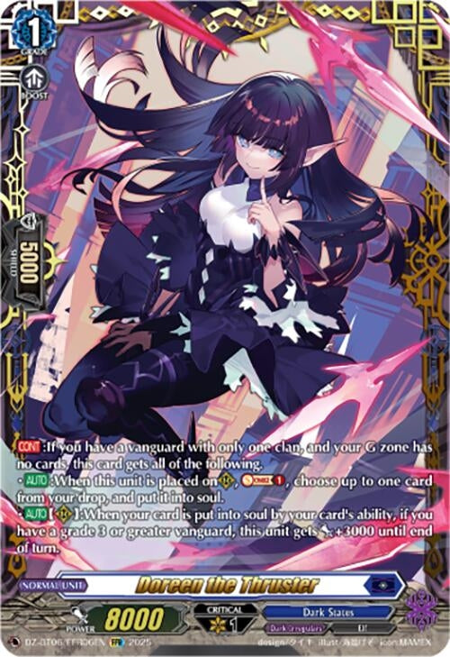 Image for Doreen the Thruster (FFR) (DZ-BT06: Generation Dragenesis) (DZ-BT06/FFR06EN) - Cardfight Vanguard