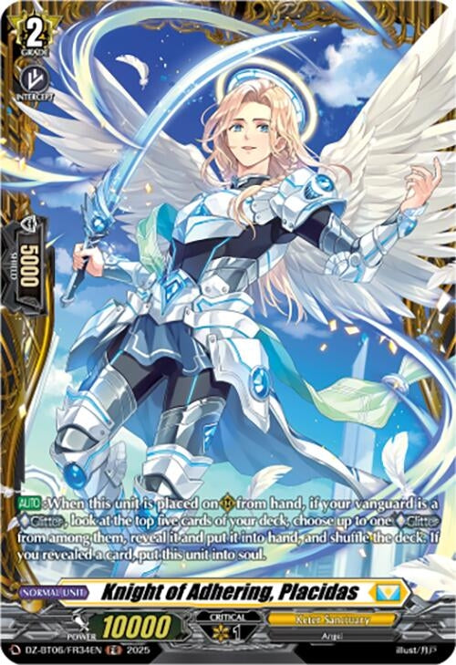 Image for Knight of Adhering, Placidas (FR) (DZ-BT06: Generation Dragenesis) (DZ-BT06/FR34EN) - Cardfight Vanguard