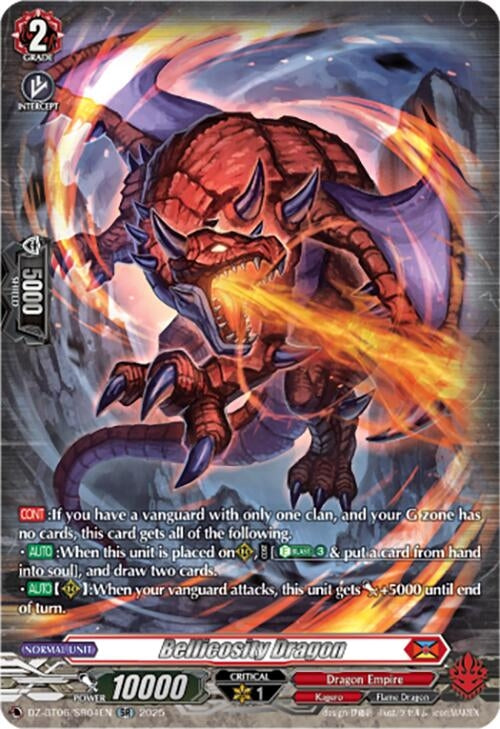 Image for Bellicosity Dragon (SR) (DZ-BT06: Generation Dragenesis) (DZ-BT06/SR04EN) - Cardfight Vanguard