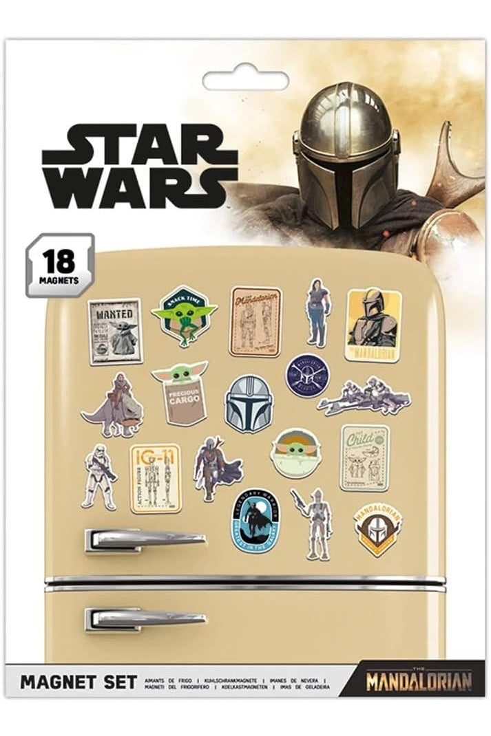 Star Wars The Mandalorian - Bounty Hunter Fridge Magnets - Pin badge