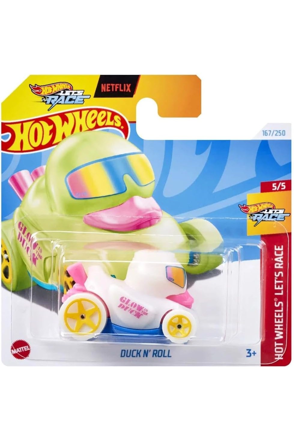 167/250 Hot Wheels - Duck N' Roll (Glow in the Dark & Pink Let's Race) - Let's Race 5/5 - 2024 HTC11