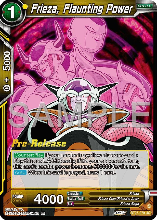 Image for Frieza, Flaunting Power (History of Z Pre-Release Cards) (BT27-079) - Dragon Ball Super: Masters
