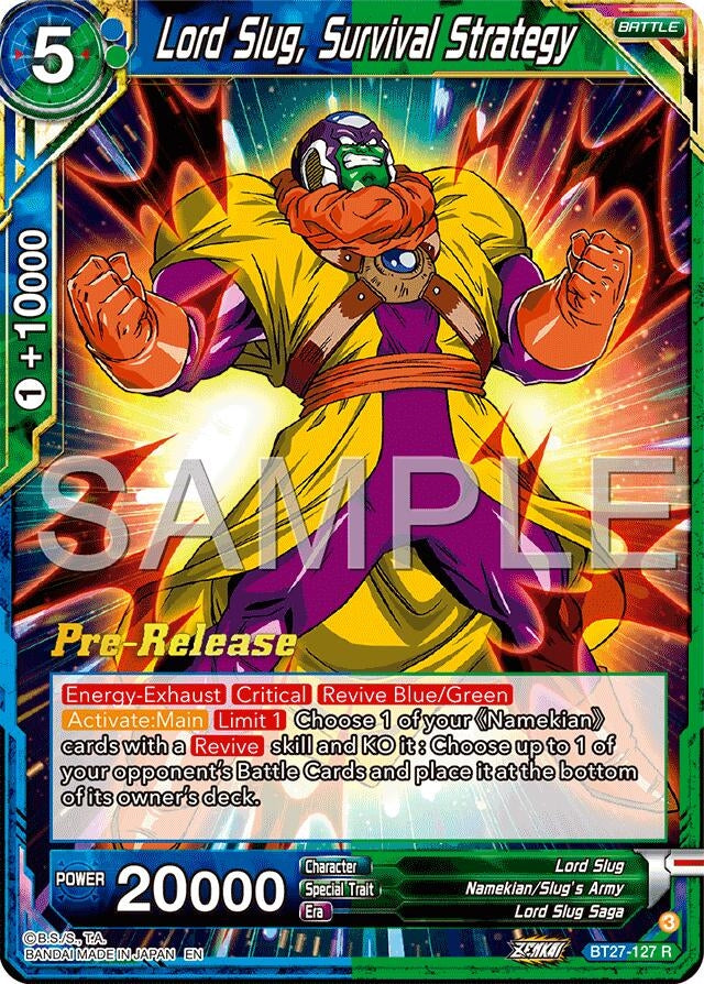 Image for Lord Slug, Survival Strategy (History of Z Pre-Release Cards) (BT27-127) - Dragon Ball Super: Masters