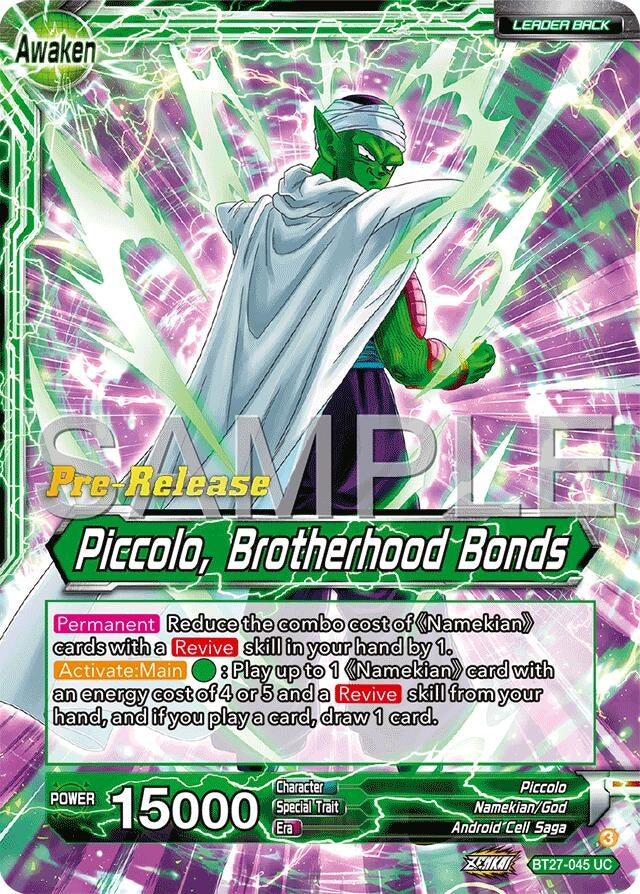 Image for Piccolo // Piccolo, Brotherhood Bonds (History of Z Pre-Release Cards) (BT27-045) - Dragon Ball Super: Masters