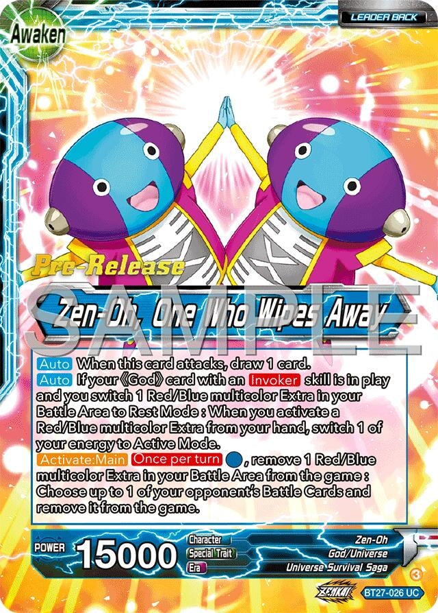 Image for Zen-Oh // Zen-Oh, One Who Wipes Away (History of Z Pre-Release Cards) (BT27-026) - Dragon Ball Super: Masters