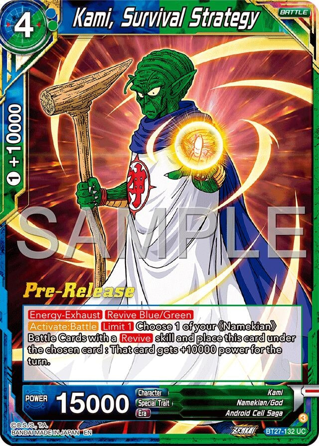 Image for Kami, Survival Strategy (History of Z Pre-Release Cards) (BT27-132) - Dragon Ball Super: Masters